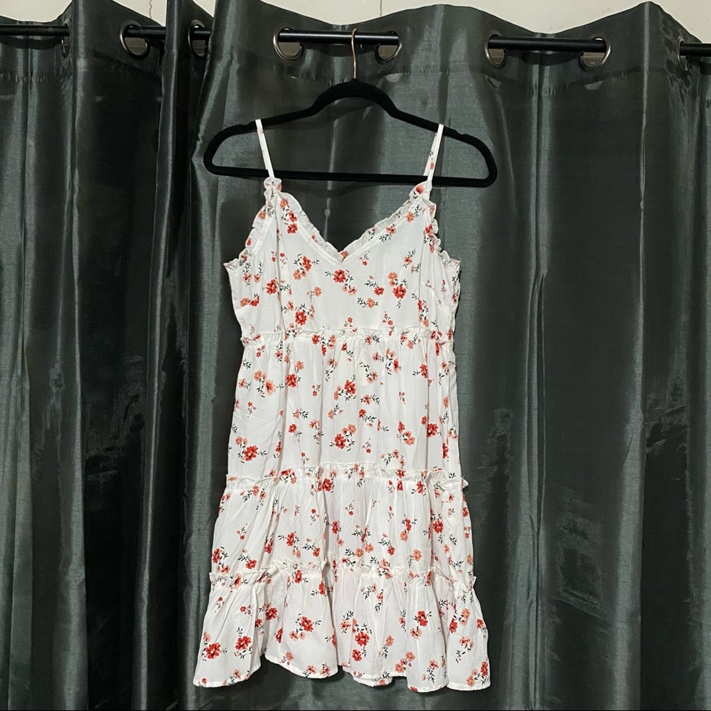 Pink Rose Floral Babydoll dress size Medium